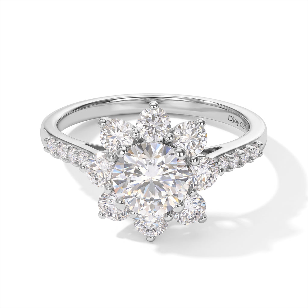 D'Joy - Moissanite Ring in Platinum Overlay Sterling Silver 1.90 Ct._8796410
