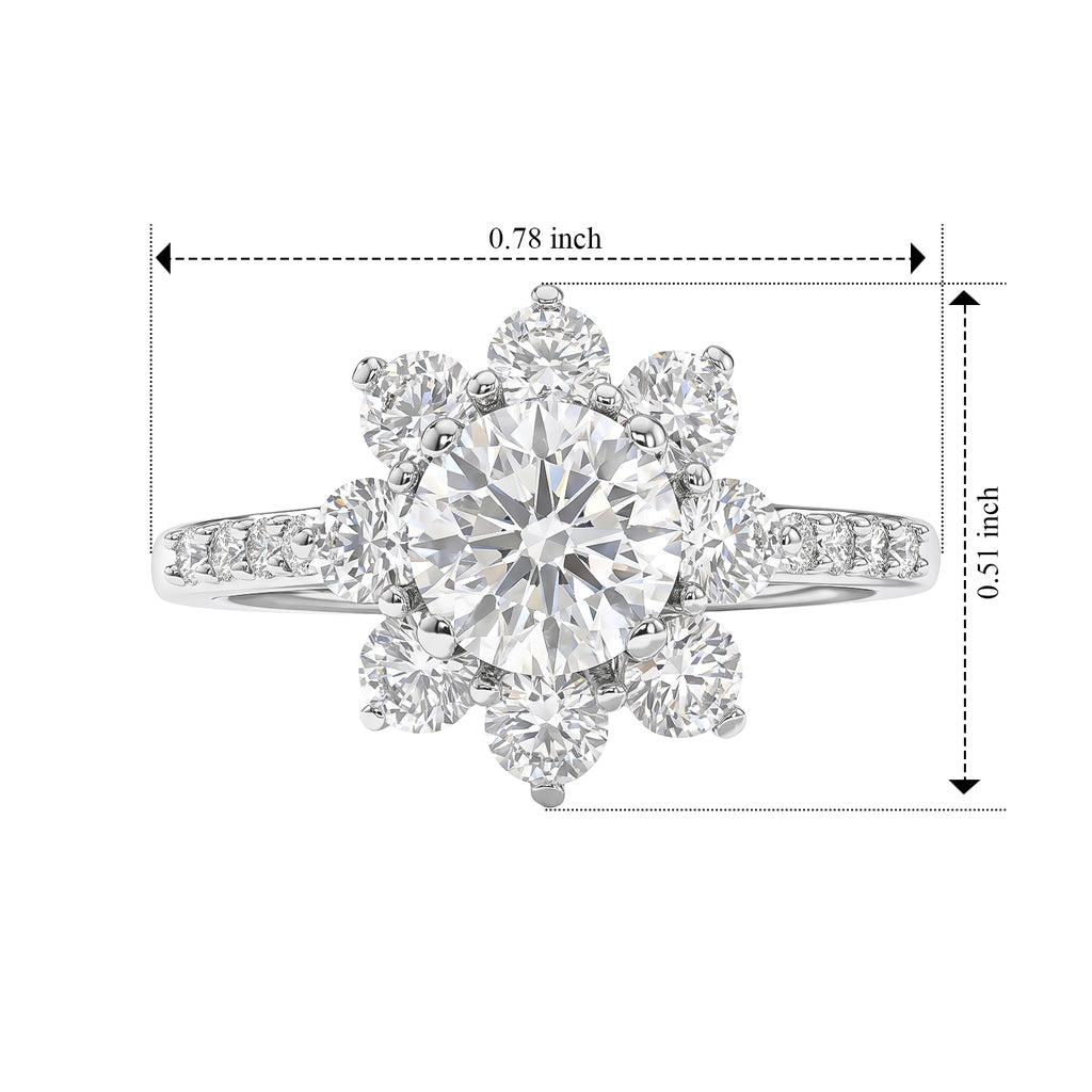 D'Joy - Moissanite Ring in Platinum Overlay Sterling Silver 1.90 Ct._8796410_5