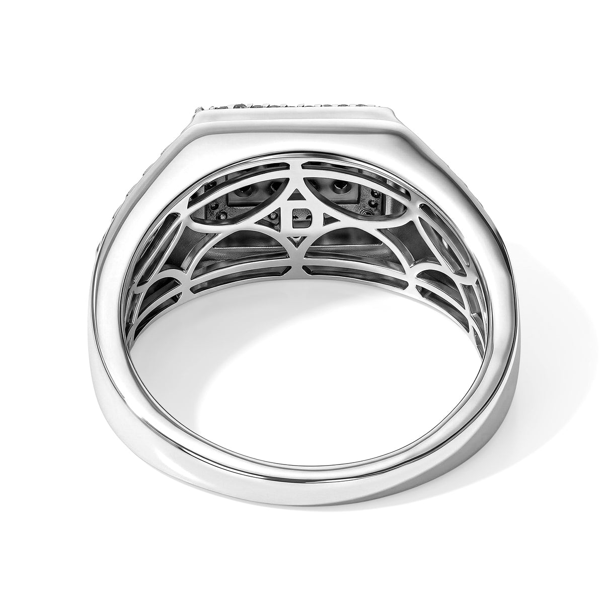 D'Joy - Black Diamond &amp; White Diamond Ring in Rhodium Overlay Sterling Silver 0.60 Ct. 8796561 4