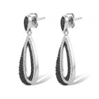 D'joy White Diamond Dangling Earring in Rhodium OverlaySterling Silver  0.982  Ct._8796566_3