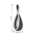 D'joy White Diamond Dangling Earring in Rhodium OverlaySterling Silver  0.982  Ct._8796566_4