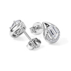D'Joy - Moissanite Earring with Push Back in Rhodium Overlay Sterling Silver_8796673_3