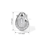 D'Joy - Moissanite Earring with Push Back in Rhodium Overlay Sterling Silver_8796673_4