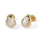 D'Joy - Moissanite Earring with Push Back in Yellow Gold Plated Sterling Silver 1.00 Ct._8796674