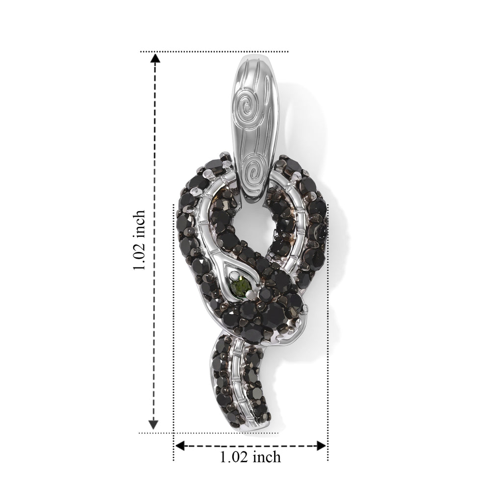 D'joy Black Diamond, Green Diamond Earring in Rhodium OverlaySterling Silver  1.002  Ct._8796677_5