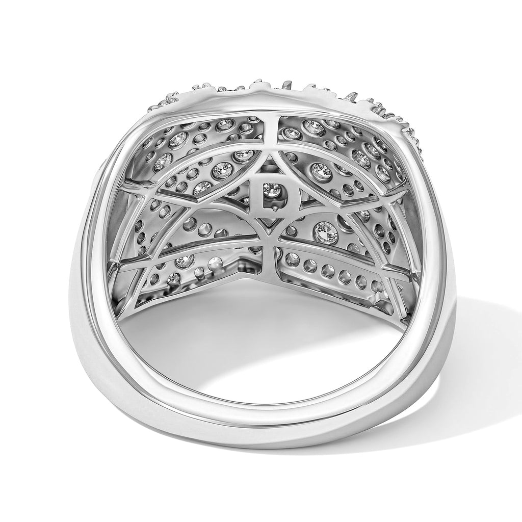 D'joy Black Diamond, White Diamond Cluster Ring in Rhodium OverlaySterling Silver, Silver Wt.5.5 Gms  1.036  Ct._8796678_4