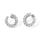 D'Joy - Moissanite Earring with Push Back in Rhodium Overlay Sterling Silver 2.52 Ct._8796877