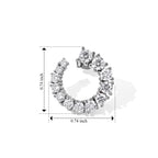 D'Joy - Moissanite Earring with Push Back in Rhodium Overlay Sterling Silver 2.52 Ct._8796877_3