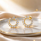 D'Joy - Moissanite Earring with Push Back in Yellow Gold Plated Sterling Silver 2.50 Ct._8796878_1