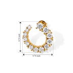 D'Joy - Moissanite Earring with Push Back in Yellow Gold Plated Sterling Silver 2.50 Ct._8796878_3