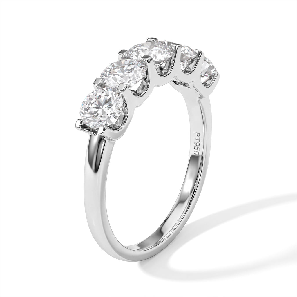 950 Platinum SGL Certified White Diamond (SI/G-H) Ring 2.10 Ct, Platinum Wt. 4.50 Gms_8797372_3