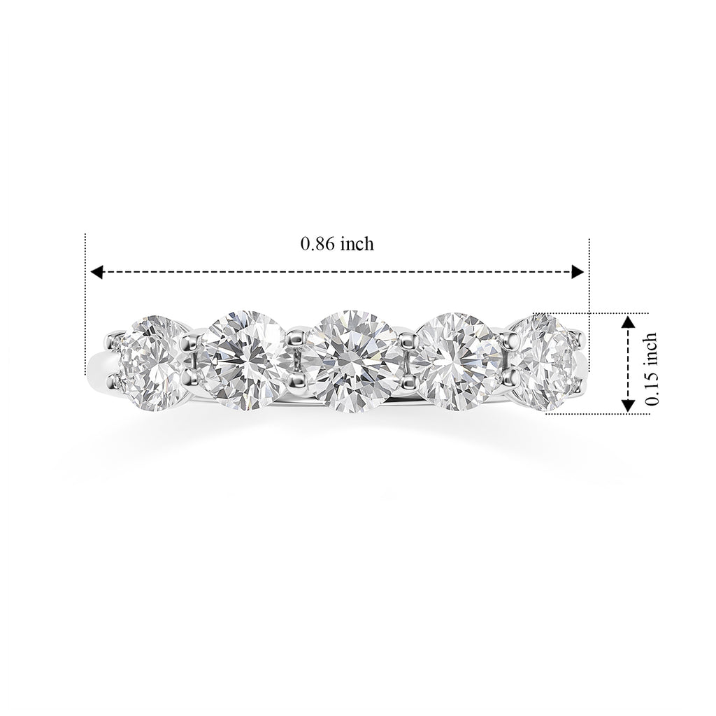 950 Platinum SGL Certified White Diamond (SI/G-H) Ring 2.10 Ct, Platinum Wt. 4.50 Gms_8797372_5
