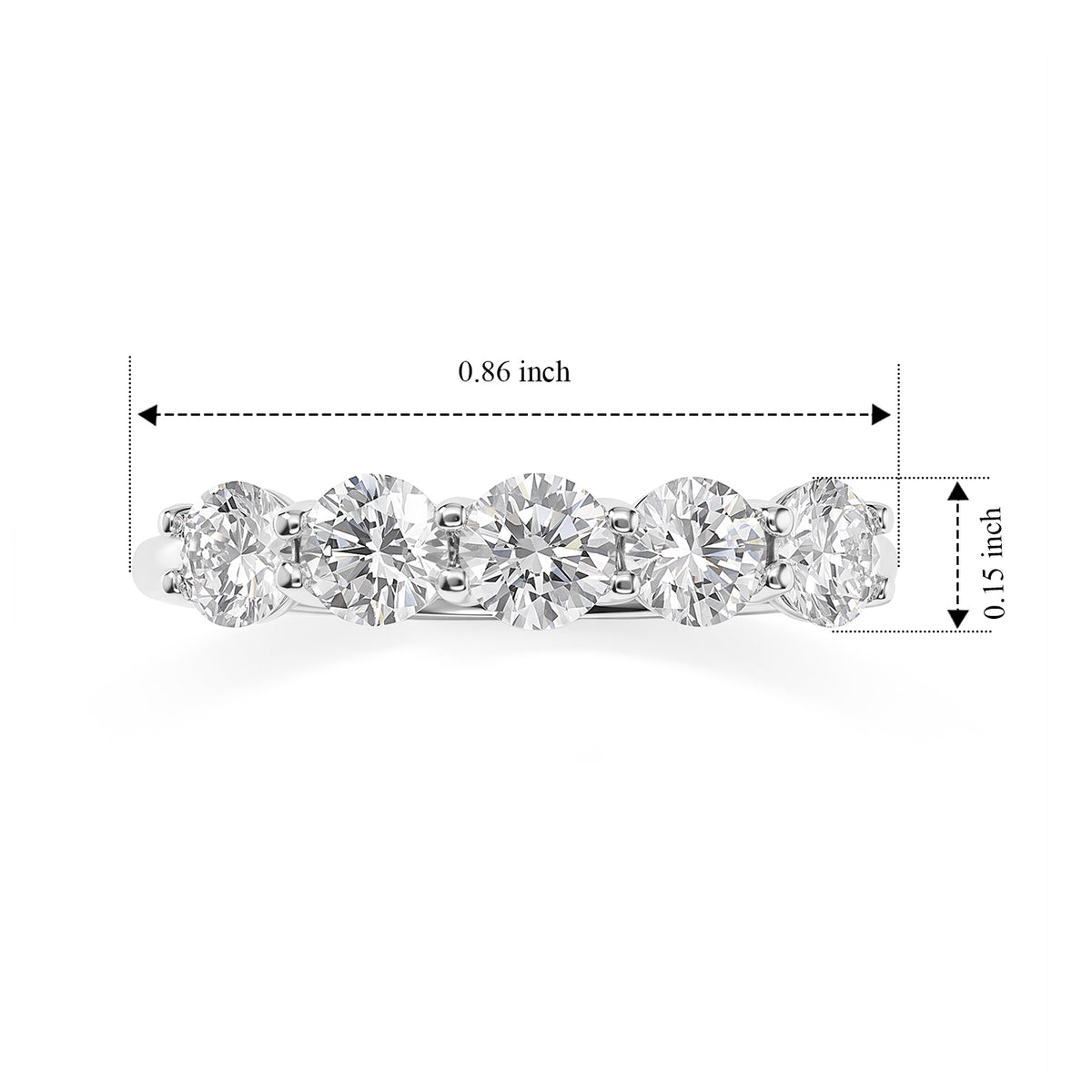 950 Platinum SGL Certified White Diamond (SI-G-H) Ring 2.10 Ct, Platinum Wt. 4.50 Gms 8797372 5