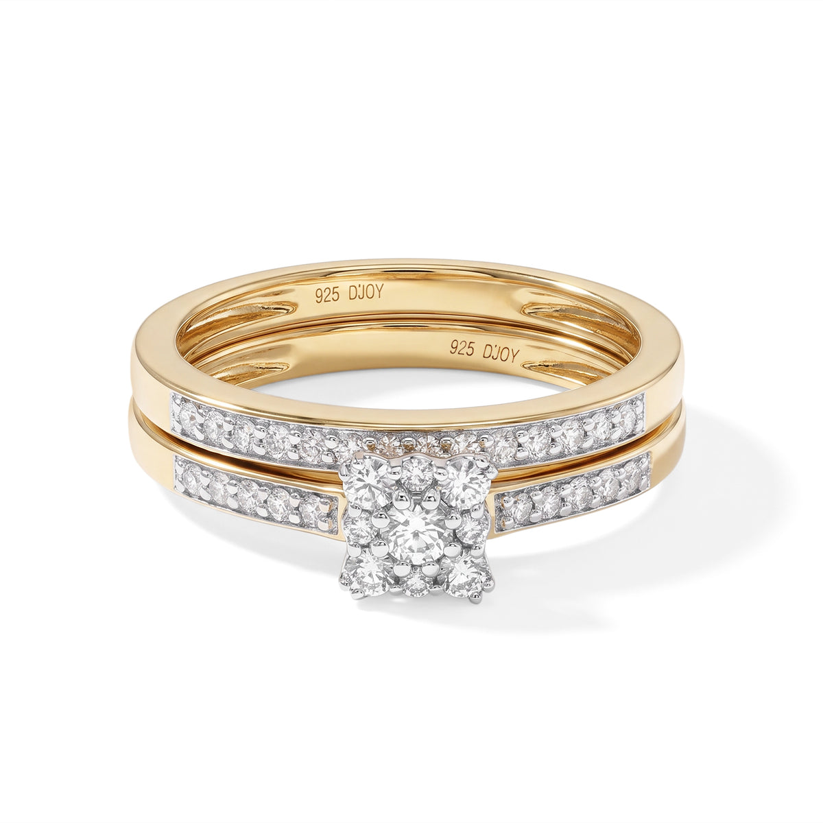 D'Joy - Natural White Diamond (I3-G-H) Ring in 18K Vermeil Yellow Gold Plated Sterling Silver 0.50 Ct. 8797394 0