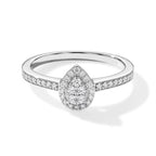 D'joy White Diamond Ring in Rhodium OverlaySterling Silver  0.301  Ct._8797418