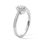 D'joy White Diamond Ring in Rhodium OverlaySterling Silver  0.301  Ct._8797418_3