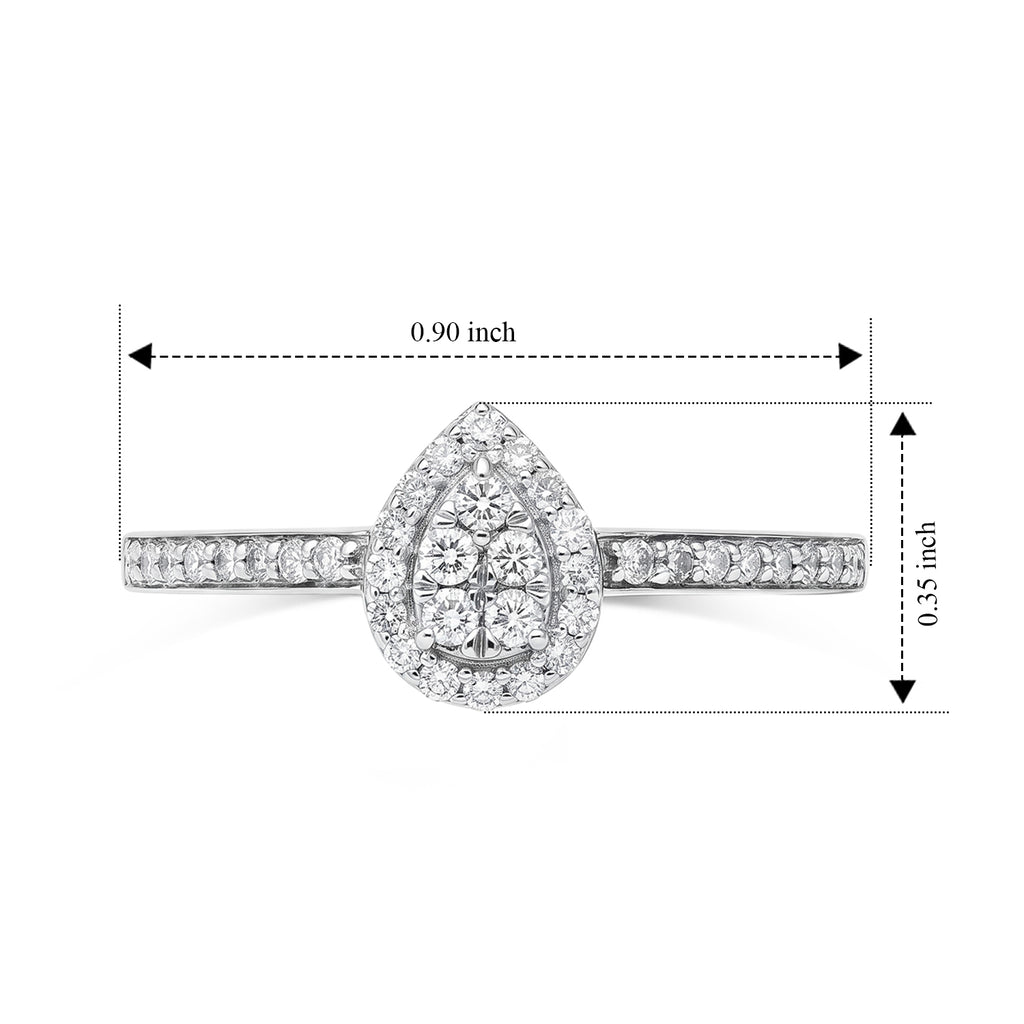 D'joy White Diamond Ring in Rhodium OverlaySterling Silver  0.301  Ct._8797418_5