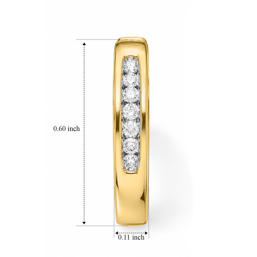 D'Joy - Natural White Diamond (I3/G-H) Hoop Earring in 18K Vermeil Yellow Gold Plated Sterling Silver_8797501_4