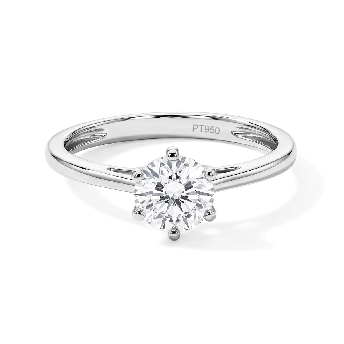 950 Platinum SGL Certified White Diamond (SI-G-H) Ring 1.04 Ct, Platinum Wt. 3.30 Gms 8797517 0