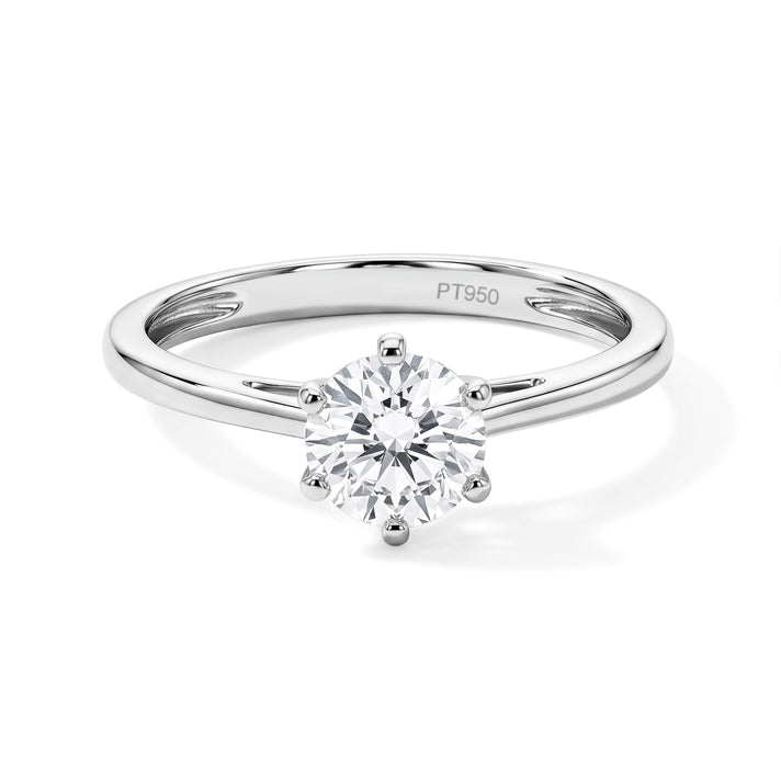 950 Platinum SGL Certified White Diamond (SI-G-H) Ring 1.04 Ct, Platinum Wt. 3.30 Gms 8797517 1