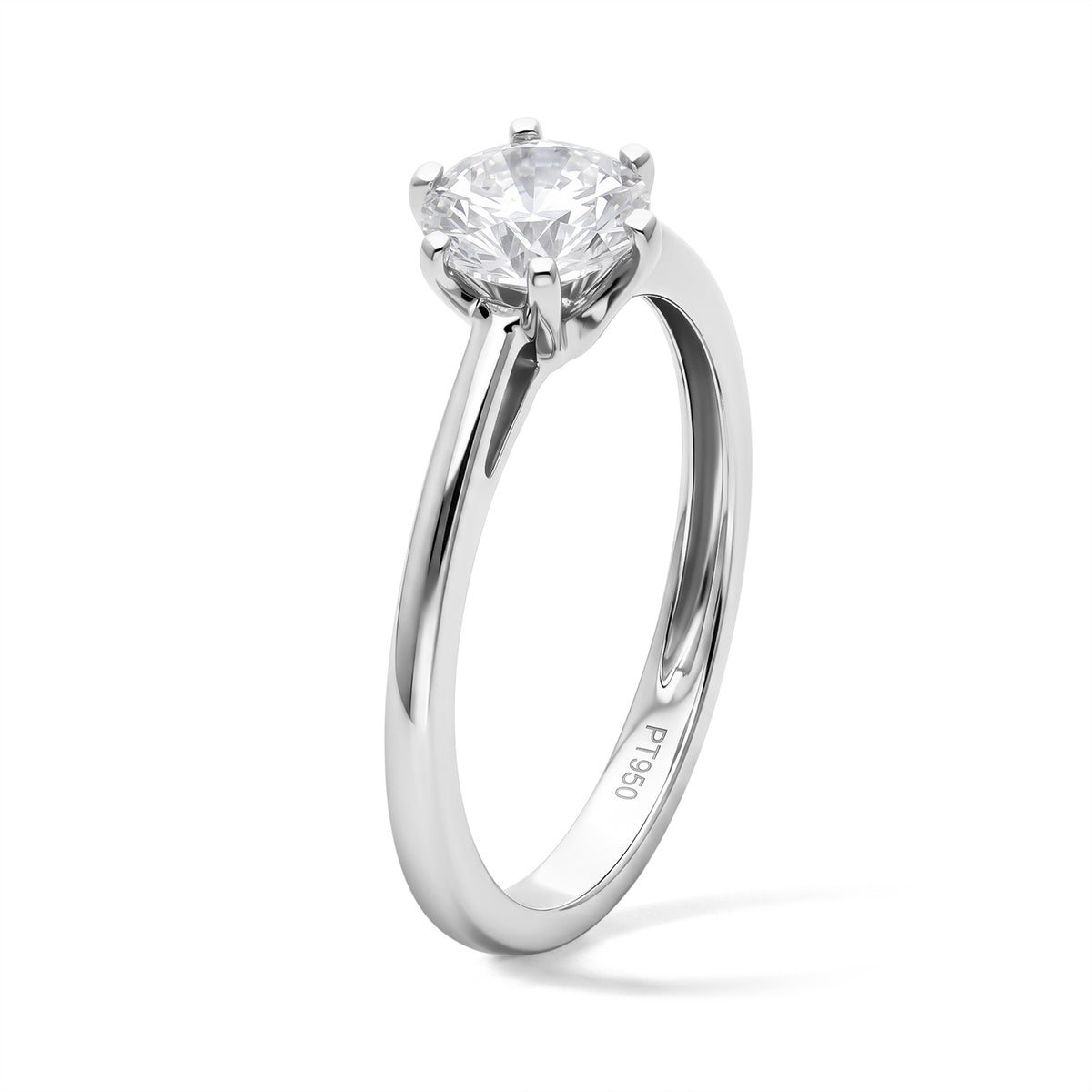 950 Platinum SGL Certified White Diamond (SI-G-H) Ring 1.04 Ct, Platinum Wt. 3.30 Gms 8797517 3