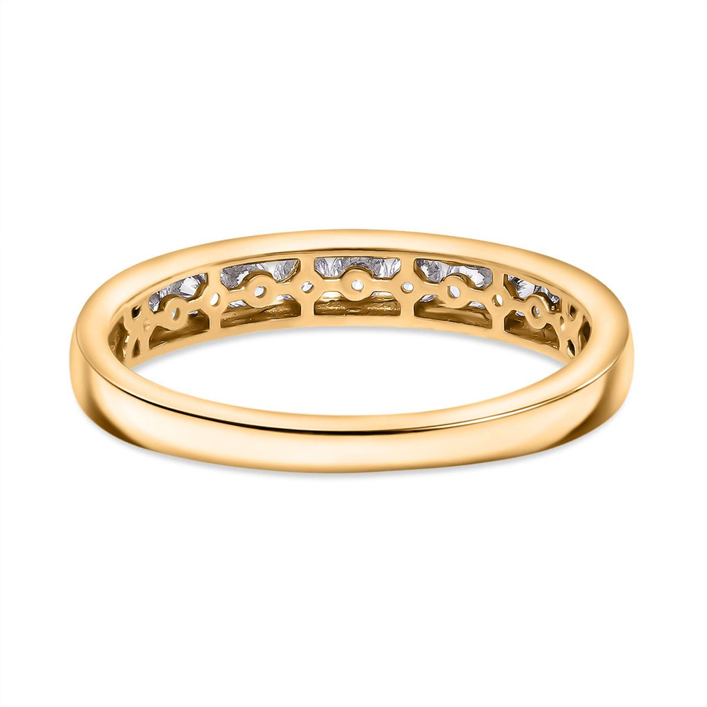 D'joy White Diamond Band Ring in 18K YG VermeilSterling Silver  0.504  Ct._8797600_4