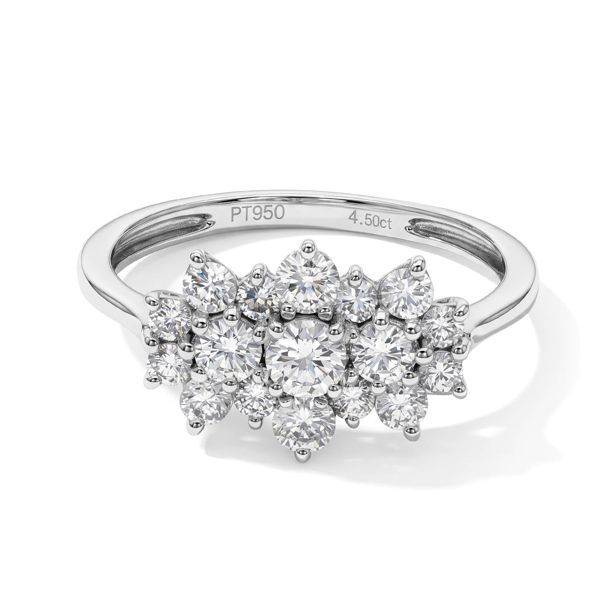 950 Platinum SGL Certified Natural White Diamond (SI-G-H) Ring 1.00 Ct, Platinum Wt. 4.50 Gms 8797668 0
