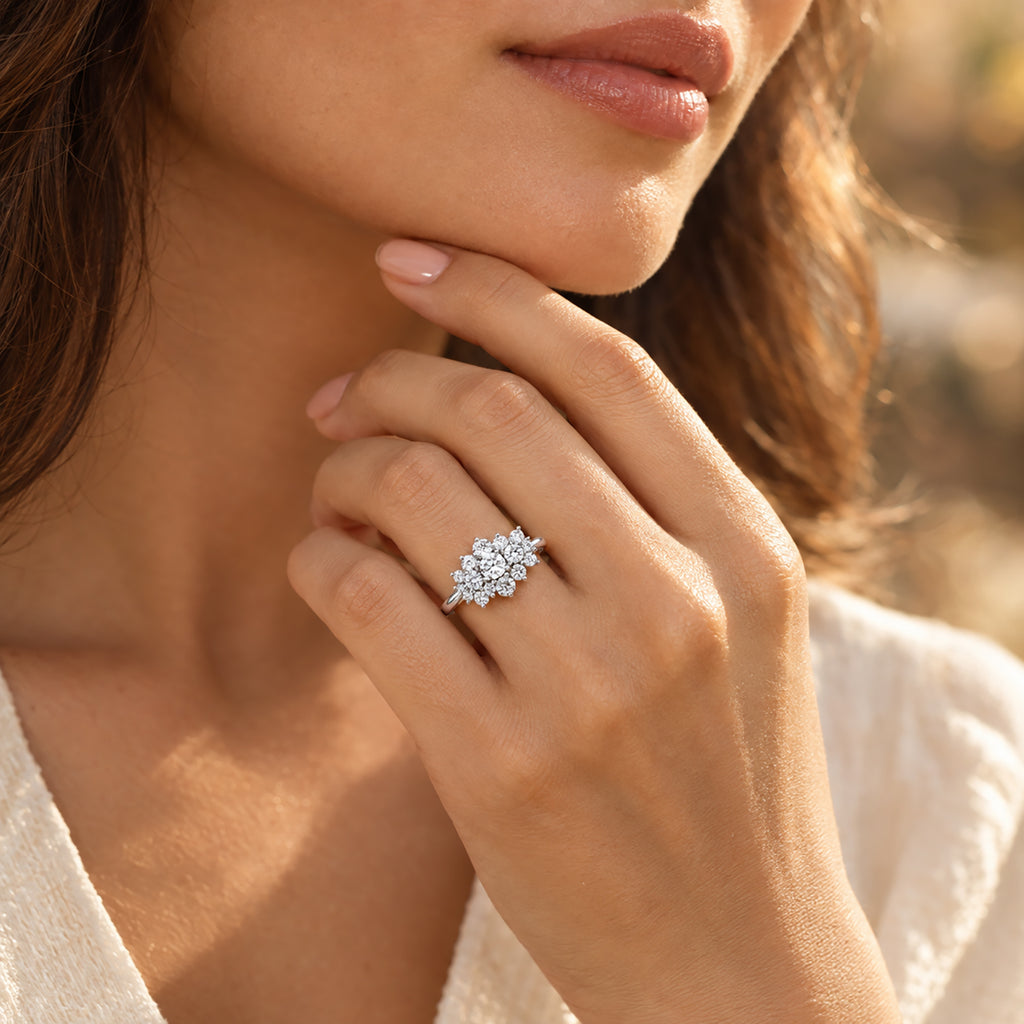 950 Platinum SGL Certified Natural White Diamond (SI/G-H) Ring 1.00 Ct, Platinum Wt. 4.50 Gms_8797668_1