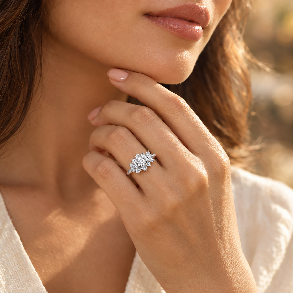 950 Platinum SGL Certified Natural White Diamond (SI-G-H) Ring 1.00 Ct, Platinum Wt. 4.50 Gms 8797668 1