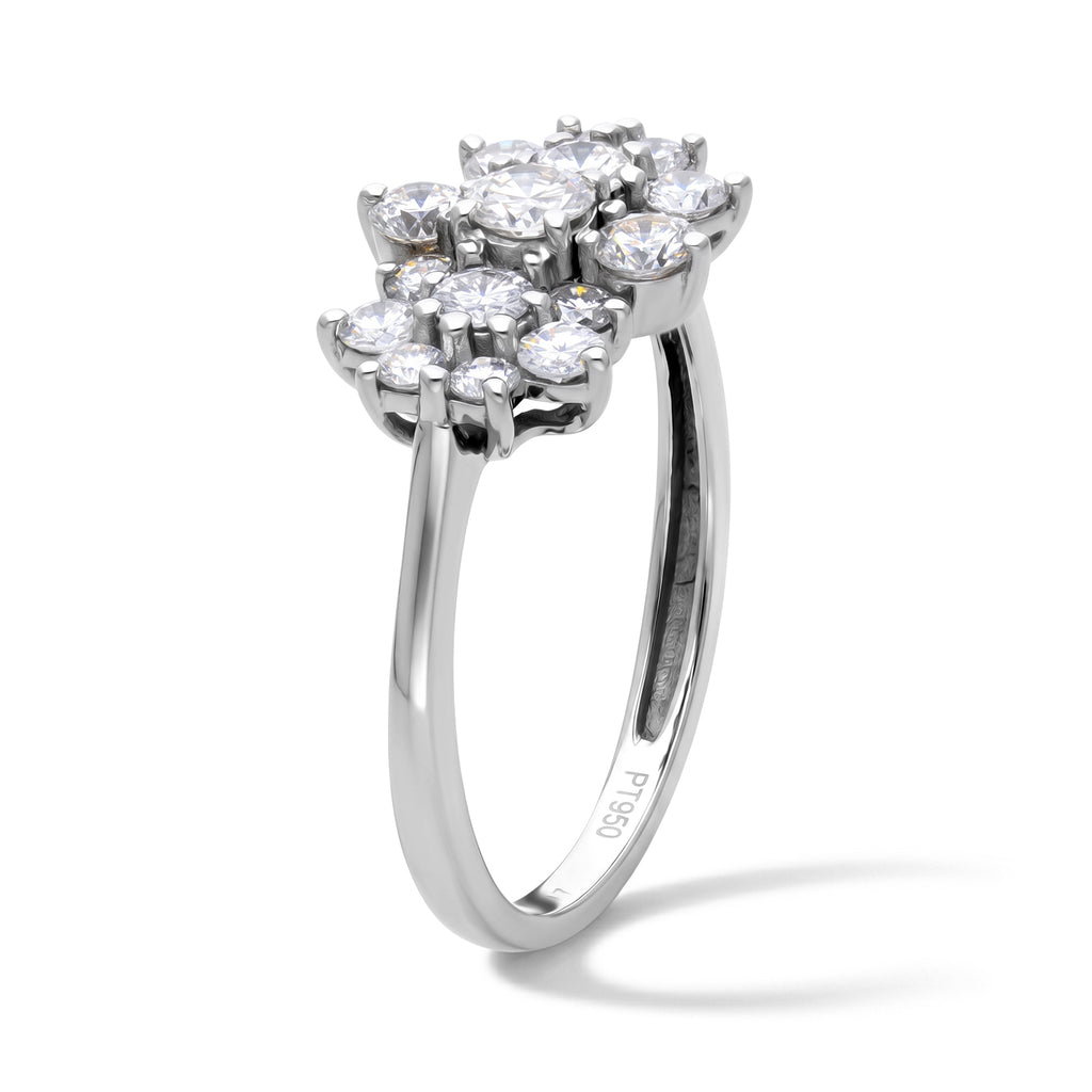 950 Platinum SGL Certified Natural White Diamond (SI/G-H) Ring 1.00 Ct, Platinum Wt. 4.50 Gms_8797668_3