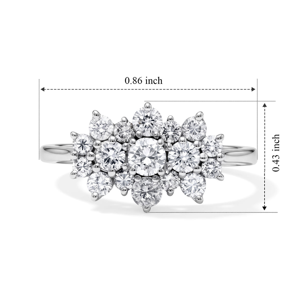 950 Platinum SGL Certified Natural White Diamond (SI-G-H) Ring 1.00 Ct, Platinum Wt. 4.50 Gms 8797668 5