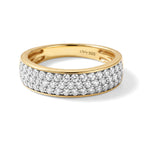D'Joy - SGL Certified Natural White Diamond (I3/G-H) Ring in 18K Vermeil Yellow Gold Plated Sterling Silver_8797688