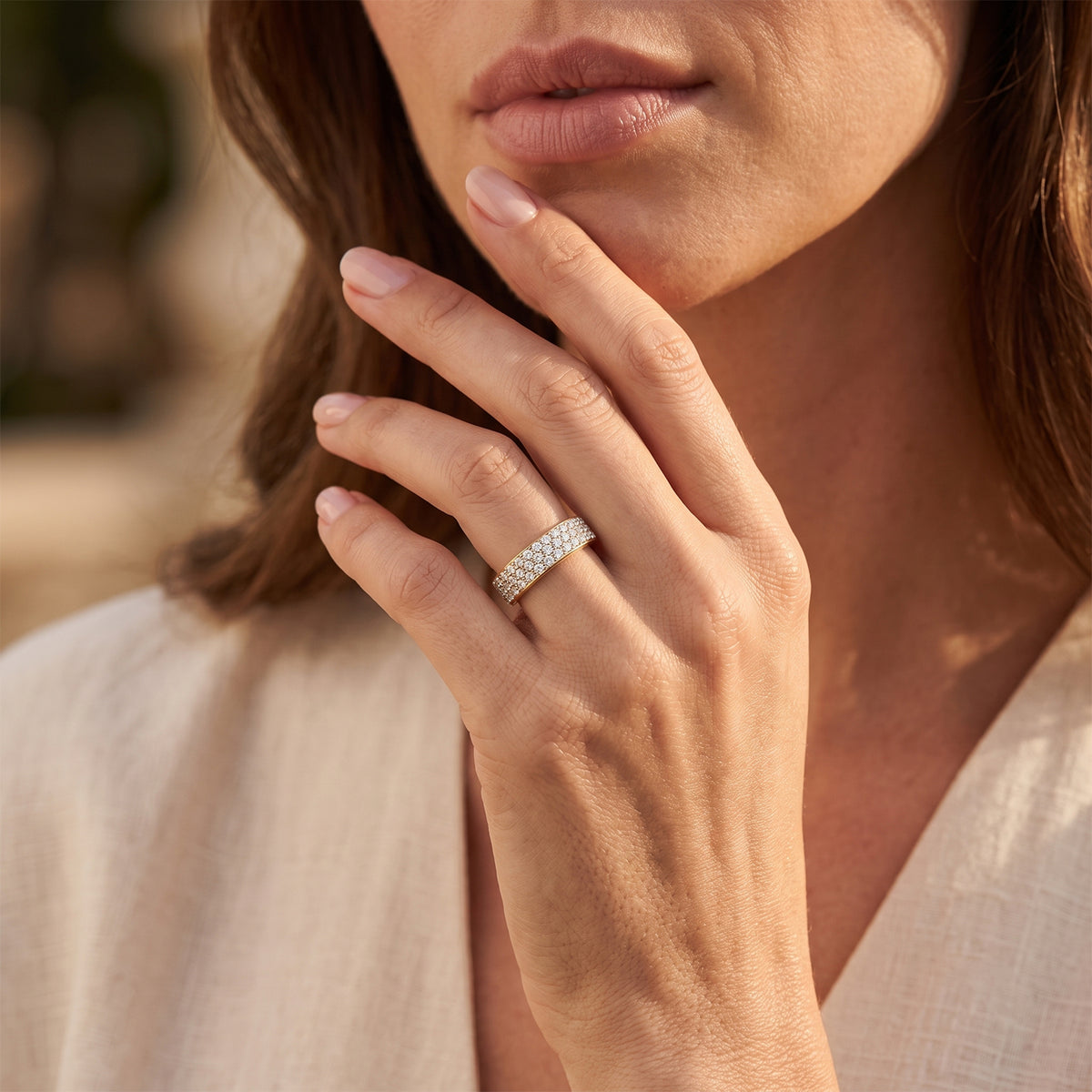 D'Joy - SGL Certified Natural White Diamond (I3-G-H) Ring in 18K Vermeil Yellow Gold Plated Sterling Silver 8797688 2