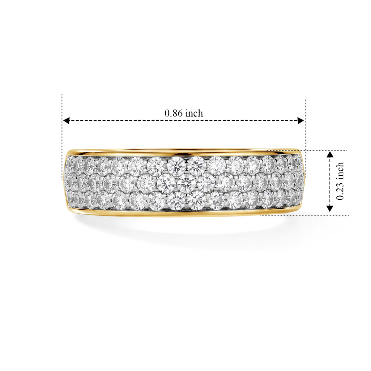D'Joy - SGL Certified Natural White Diamond (I3-G-H) Ring in 18K Vermeil Yellow Gold Plated Sterling Silver 8797688 5