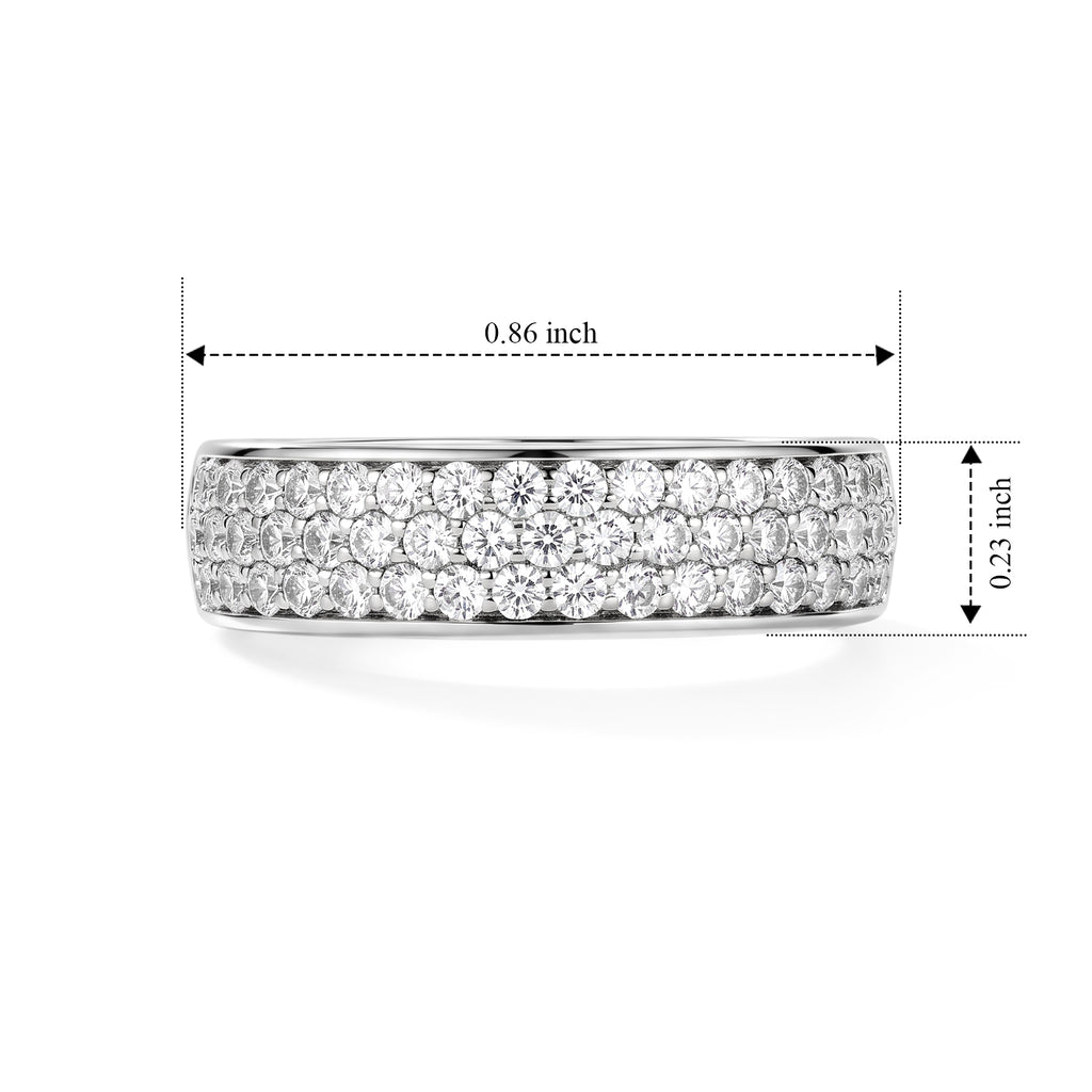 D'Joy - SGL Certified Natural White Diamond (I3/G-H) Ring in Rhodium Overlay Sterling Silver_8797700_5