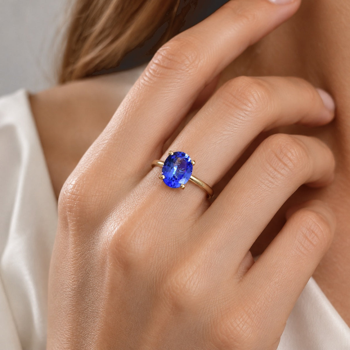 14K Yellow Gold AA Tanzanite Solitaire Ring, Gold Wt.1.18 Gms  2.530  Ct. 8798167 1