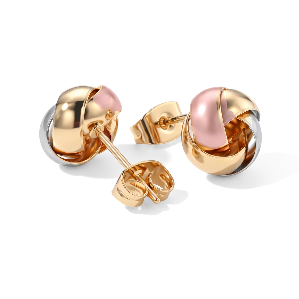 Knot Stud Earring with Push Back 8798760 1