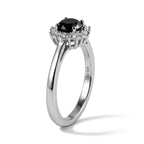 D'joy Black Diamond, White Diamond Solitaire Diamond Ring in Rhodium OverlaySterling Silver  0.993  Ct._8800458_3