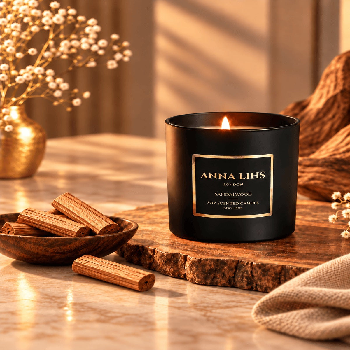 Rich Sandalwood Scented Christmas Candle 8800626 0