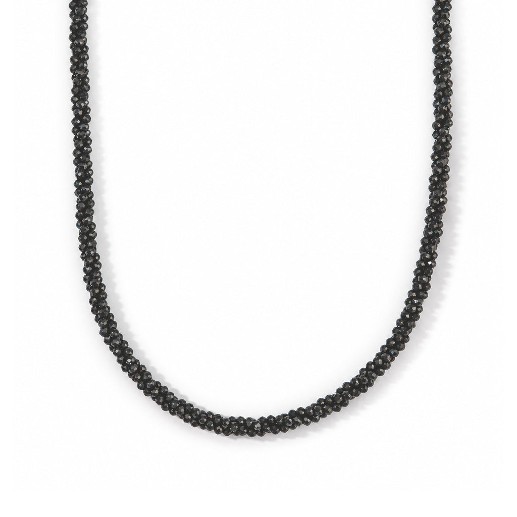 EverTrue - Black Spinel Necklace (Size - 20+2 Ext) with Lobster Clasp 72.00 Ct._8800721