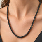EverTrue - Black Spinel Necklace (Size - 20+2 Ext) with Lobster Clasp 72.00 Ct._8800721_1