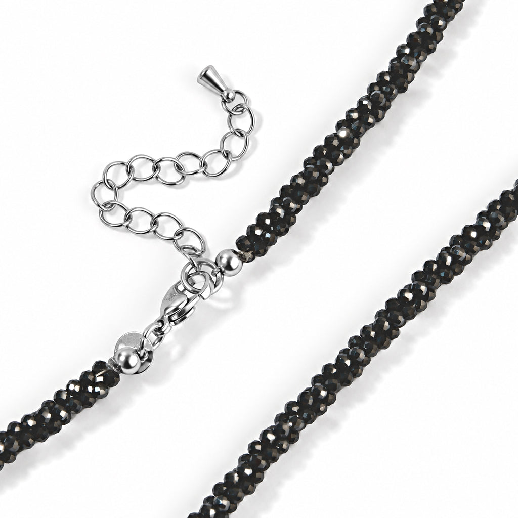 EverTrue - Black Spinel Necklace (Size - 20+2 Ext) with Lobster Clasp 72.00 Ct._8800721_4