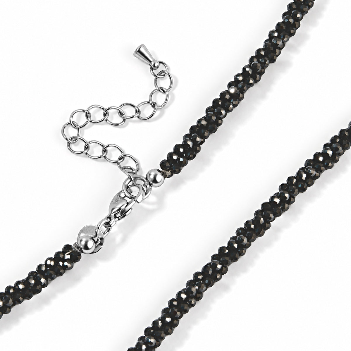 EverTrue - Black Spinel Necklace (Size - 20+2 Ext) with Lobster Clasp 72.00 Ct. 8800721 4