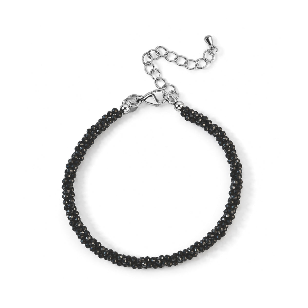 EverTrue - Black Spinel Bracelet (Size - 7.5+2 Ext) with Lobster Clasp 22.00 Ct. 8800727 0