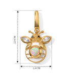 GP Ethiopian Opal, Black Spinel, White Zircon, Kanchanaburi Blue Sapphire Living Creature Earring Sterling Silver  0.968  Ct._8800793_6