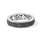 D'joy Black Diamond Full Eternity Band Ring in Rhodium OverlaySterling Silver  1.000  Ct._8800958