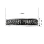 D'joy Black Diamond Full Eternity Band Ring in Rhodium OverlaySterling Silver  0.968  Ct._8800978_4
