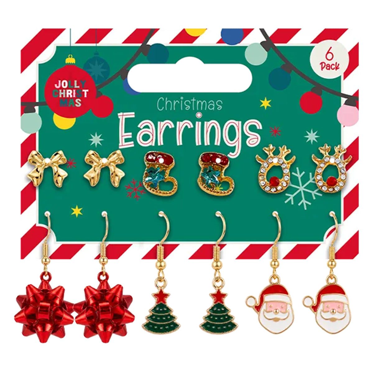 CHRISTMAS SPECIAL - Set of 6- Cute Christmas Earrings 8801612 0