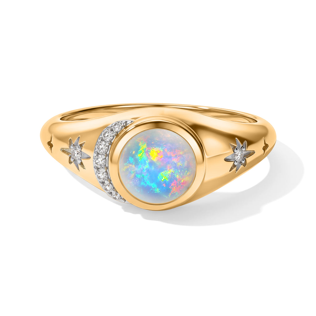 GP Ethiopian Opal, White Zircon, Kanchanaburi Blue Sapphire Fancy Ring Sterling Silver  1.054  Ct._8801873
