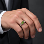 D'Joy - Ammolite Ring in Rhodium Overlay Sterling Silver 2.30 Ct._8801980_1